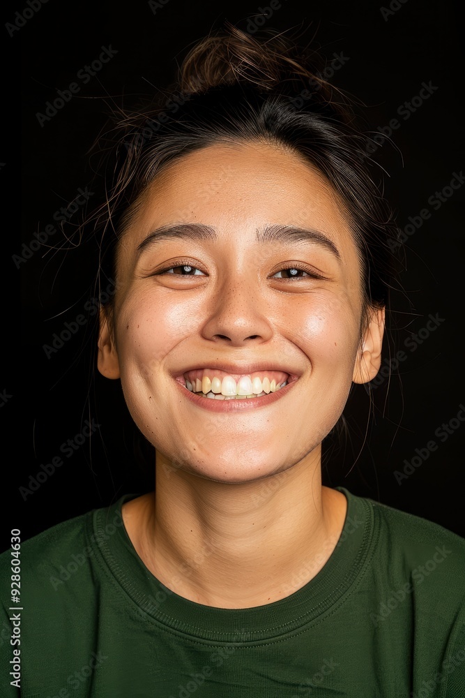 A Young Asian Woman Smiling Confidently And Proudly, Feeling Happy A Young Asian Woman Smiling Confidently And Proudly, Feeling Happy
