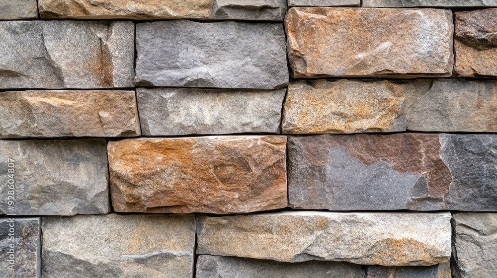 A close-up of a stone veneer wall, highlighting the detailed textures and colors. A close-up of a stone veneer wall, highlighting the detailed textures and colors.