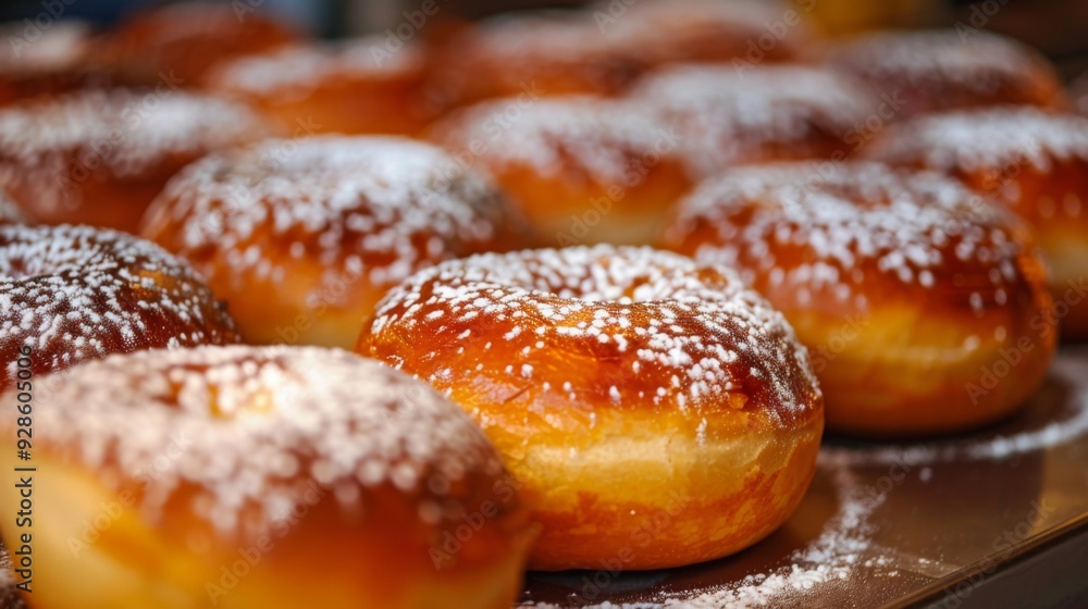 Hanukkah sufganiyot food background illustration generated by ai Hanukkah sufganiyot food background illustration generated by ai