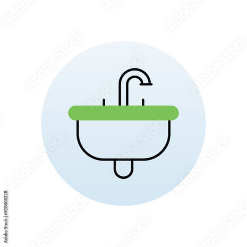 Washbasin vector icon