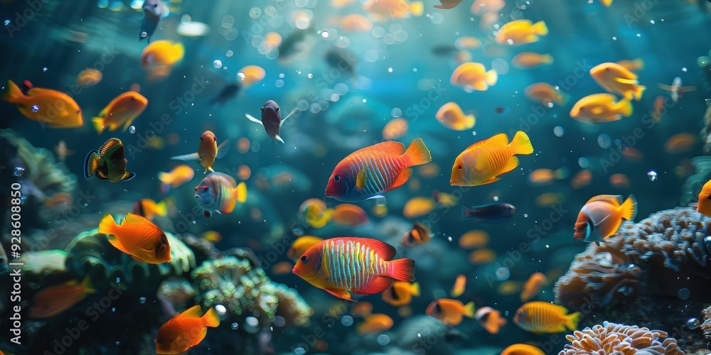 Fototapeta premium Colorful Fish Underwater