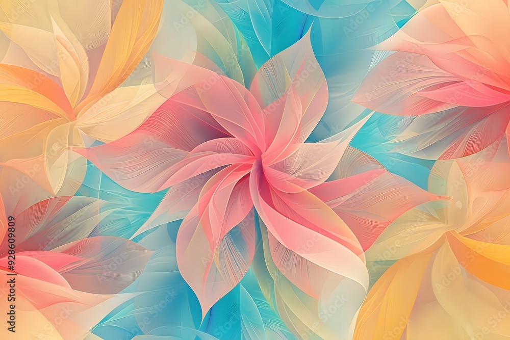 Floral pattern in digital artwork illustration Background Floral pattern in digital artwork illustration Background