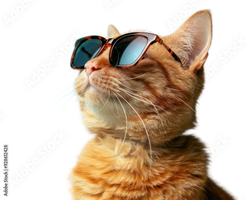 PNG Ginger cat with sunglasses pet accessories accessory.