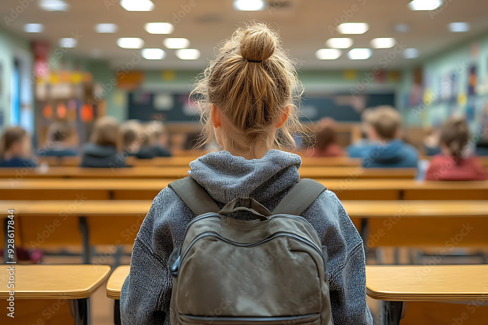 A young child sits in a classroom, facing forward with the focus on the back of their head. The background shows a classroom setting with blurred details, evoking a sense of learning and education.
A young child sits in a classroom, facing forward with the focus on the back of their head. The background shows a classroom setting with blurred details, evoking a sense of learning and education.