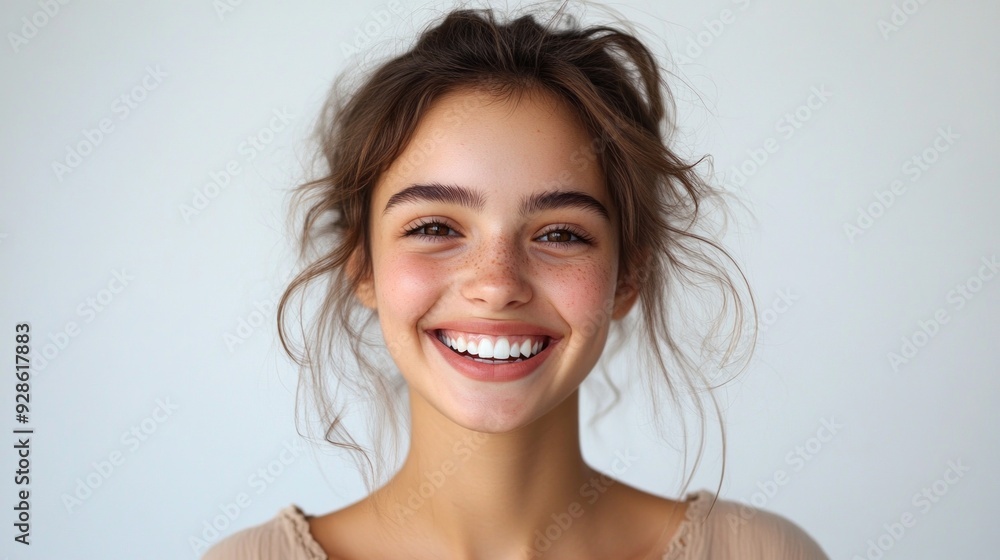 young woman looking at the camera and smiling
young woman looking at the camera and smiling