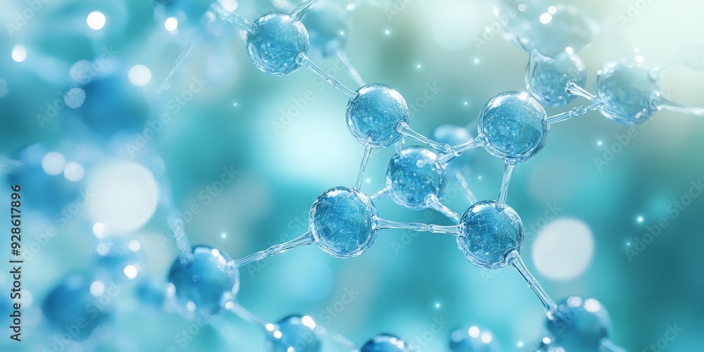 Abstract Molecular Science Background in Blue Tones Abstract Molecular Science Background in Blue Tones