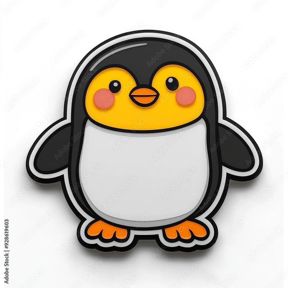 Fototapeta premium Cute Cartoon Penguin Illustration
