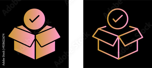 Package Receiving Vector Icon