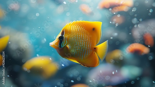 Copperband butterflyfish (Chelmon rostratus). photo