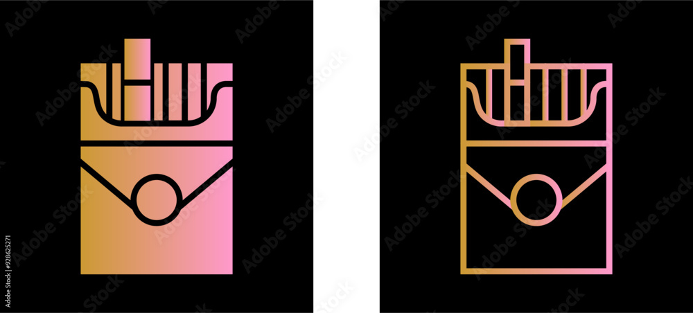 Cigarette Pack Vector Icon