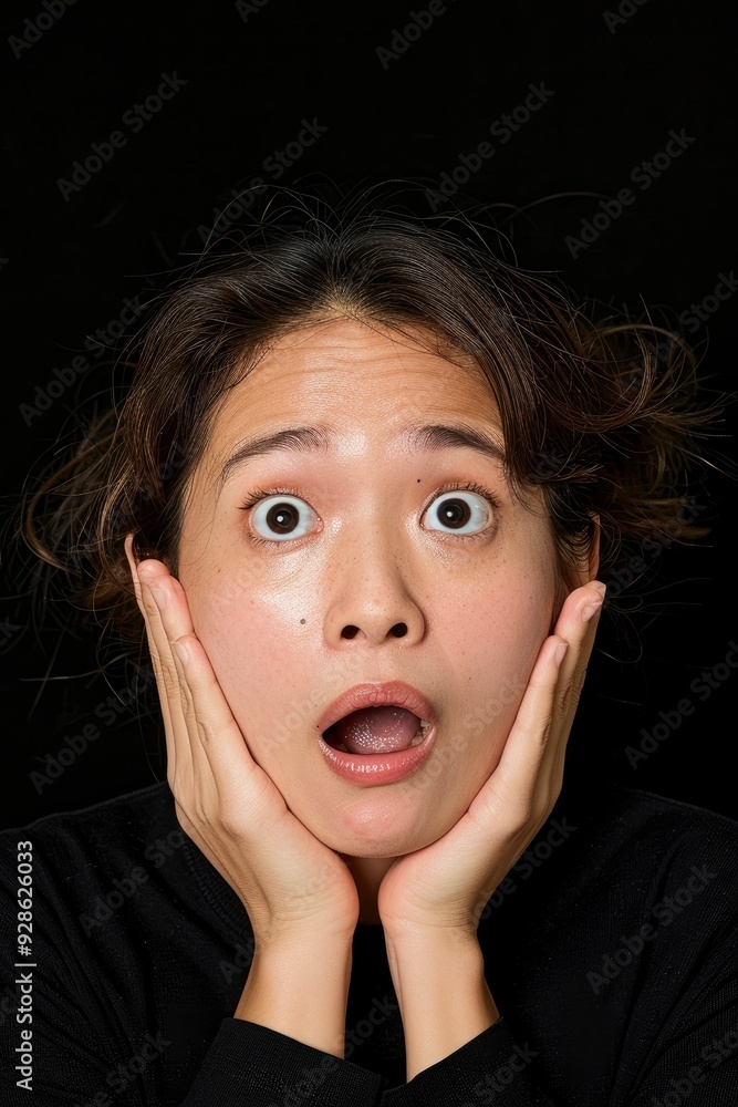 A Young Asian Woman Isolated With A Shocked Facial Expression, Looking Astonished A Young Asian Woman Isolated With A Shocked Facial Expression, Looking Astonished