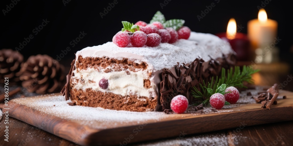 Delicious Chocolate Yule Log Cake Delicious Chocolate Yule Log Cake