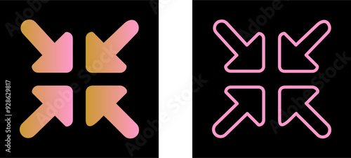 Reduce Arrow Vector Icon