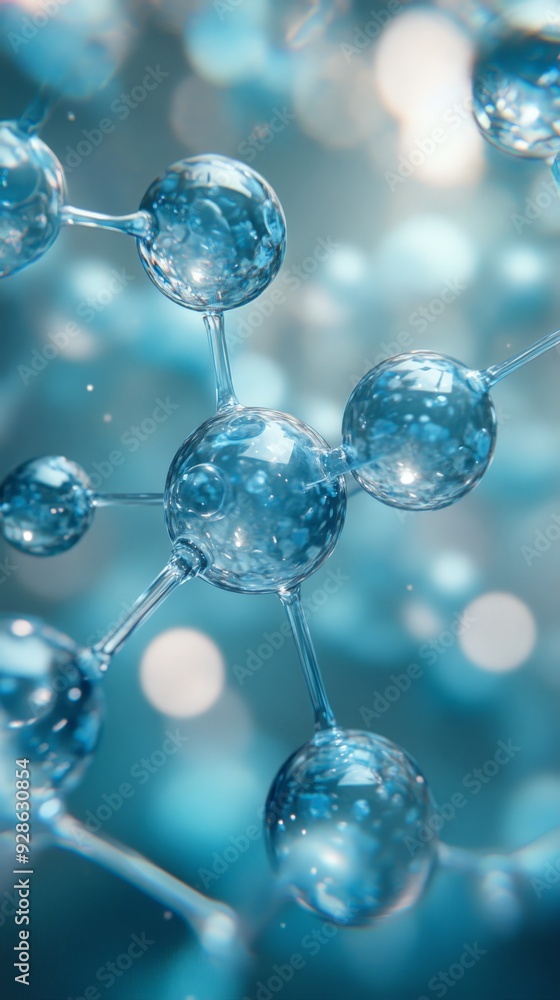 Abstract Molecular Science Background in Blue Tones Abstract Molecular Science Background in Blue Tones