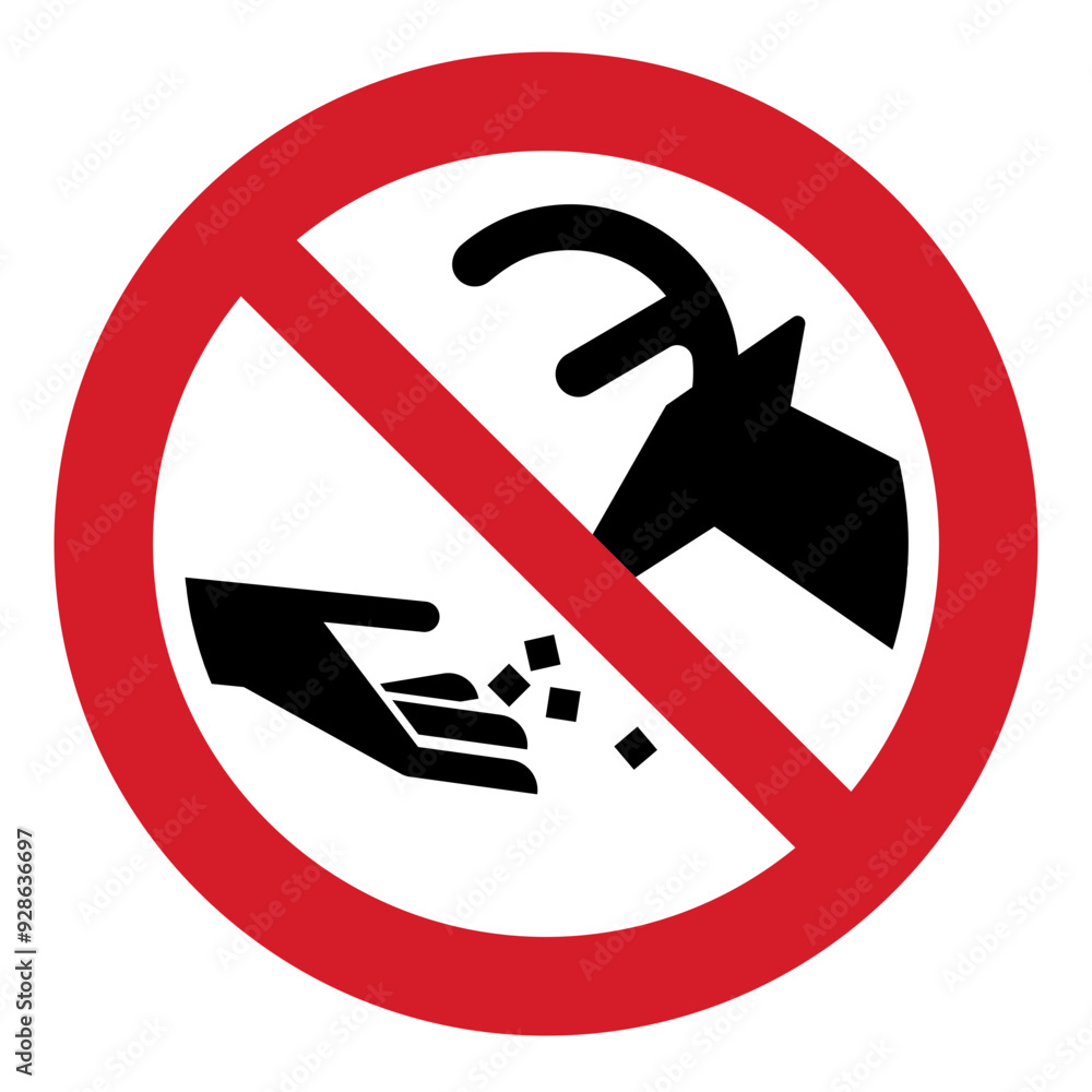 ISO prohibition safety signs_do not feed the wildlife symbol and pictogram only size 1 x 1 round shape ISO prohibition safety signs_do not feed the wildlife symbol and pictogram only size 1 x 1 round shape
