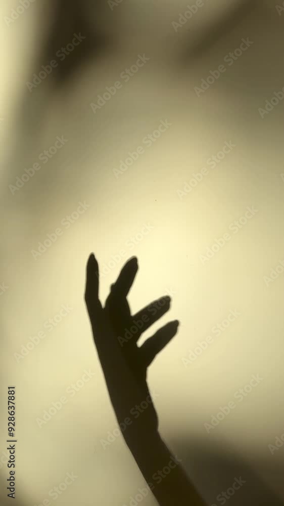 hand shadow on the wall, waving in the light hand shadow on the wall, waving in the light