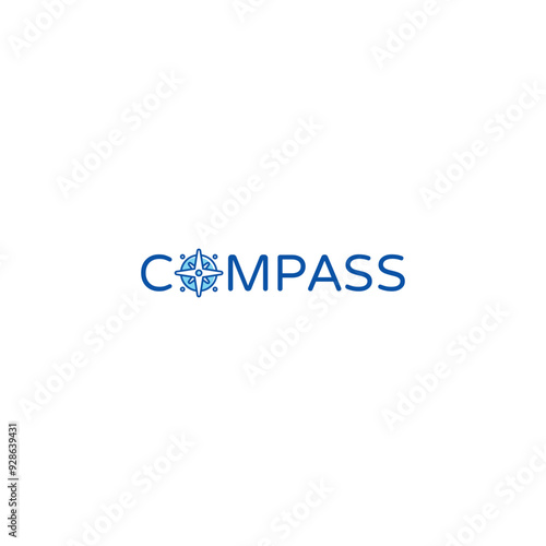 Compass logo or wordmark design