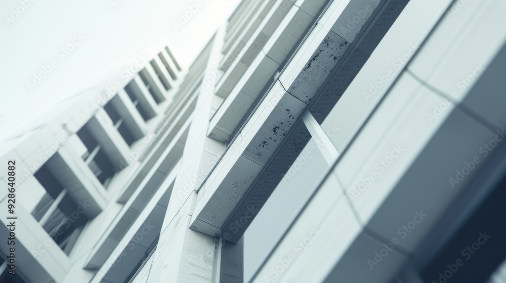 A close-up view of a city building featuring a prominent clock tower A close-up view of a city building featuring a prominent clock tower