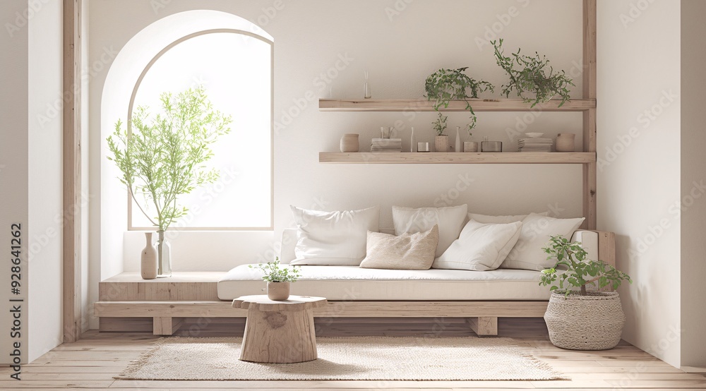 Minimalist Living Room with Natural Light Minimalist Living Room with Natural Light