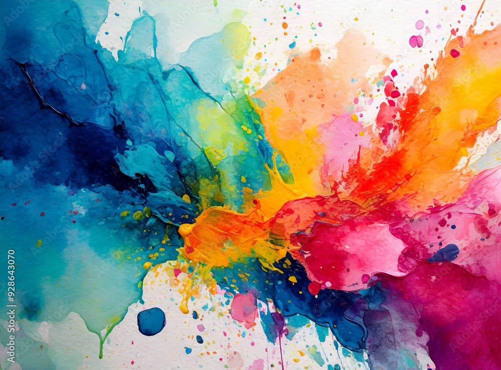 Obraz premium LGBTQ Multicolored Pride Paint/Watercolor Design Background