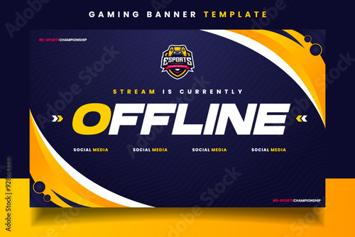 Stream Offline E-sports Gaming Banner Template for Social Media