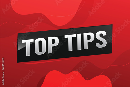 top tips word text concept icon logo sign symbol vector note memo 3d design creative style for use landing page, template, ui, web, mobile app, poster, banner, flyer, backdrop, gift card, coupon

