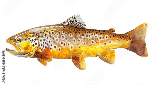 Brook Trout isolated on white