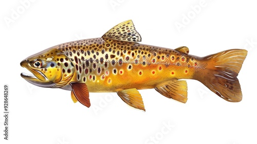 Brook Trout isolated on white
