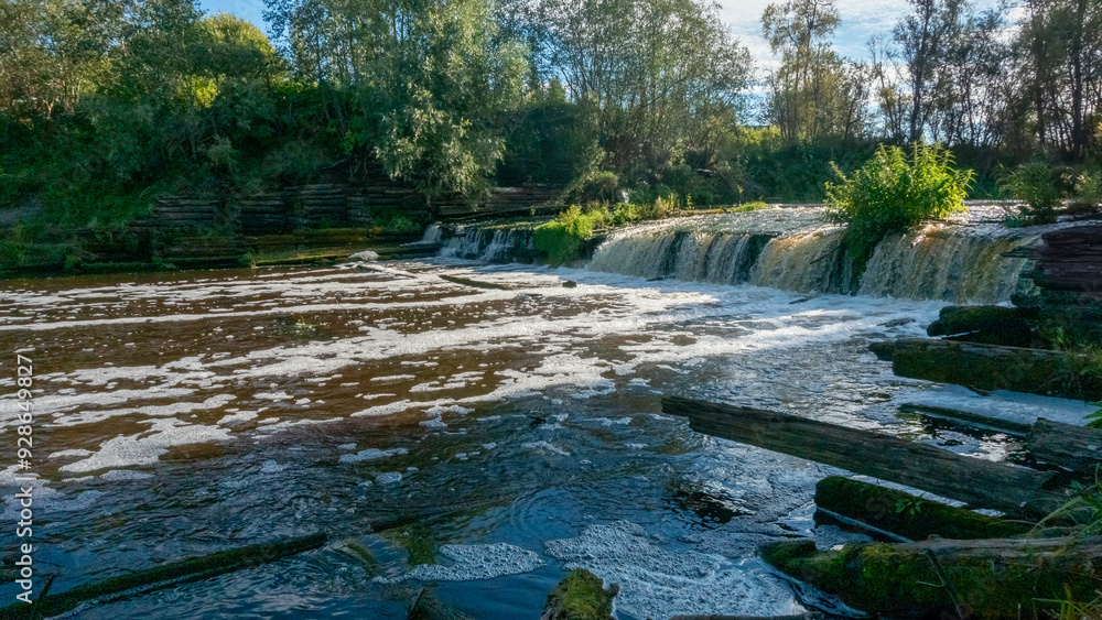 Obraz premium Landscape at Waterfall, Old Dam