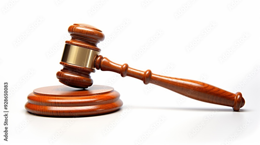 Judge gavel or court hammer isolated on white background. Neural network ai generated art Judge gavel or court hammer isolated on white background. Neural network ai generated art