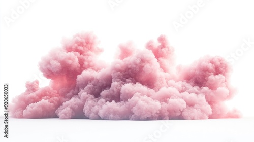 pink clouds on white background