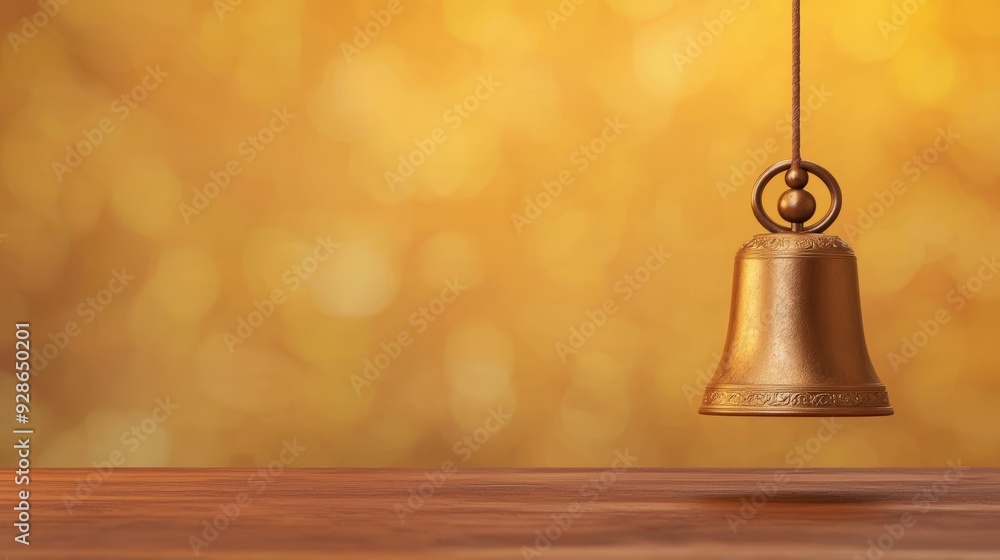 Obraz premium Puja bell, ringing for Diwali rituals, 3D illustration