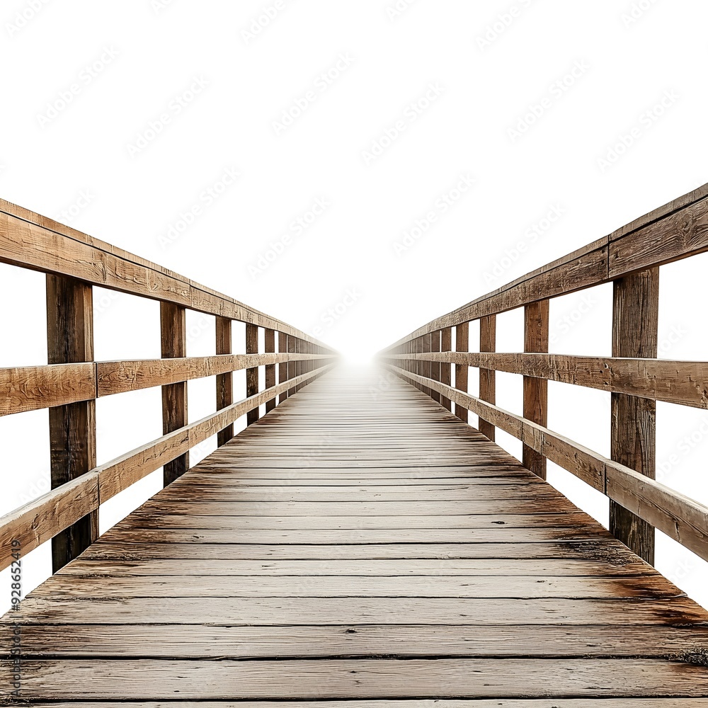 Obraz premium Wooden Bridge Leading to the Horizon.