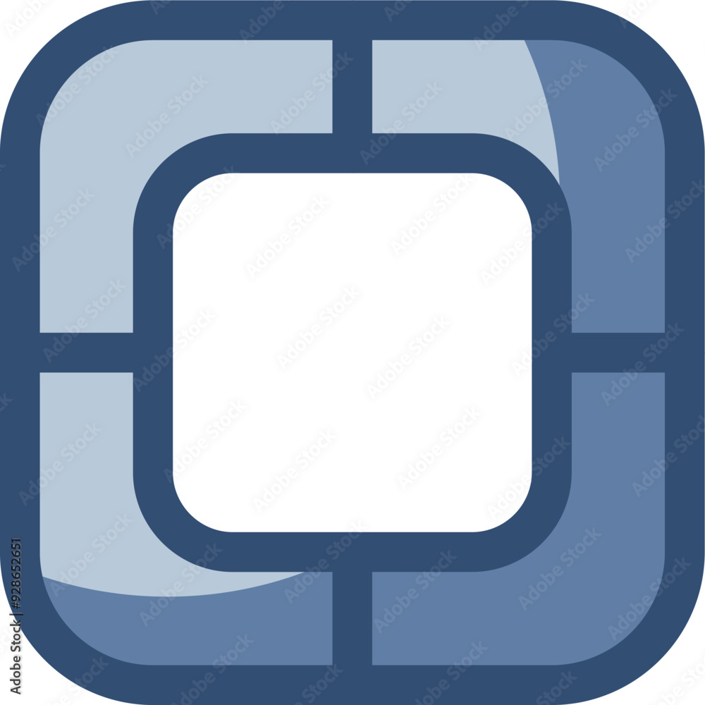 segmentation symbol vector icon transparent background. replaceable blue color design segmentation symbol vector icon transparent background. replaceable blue color design