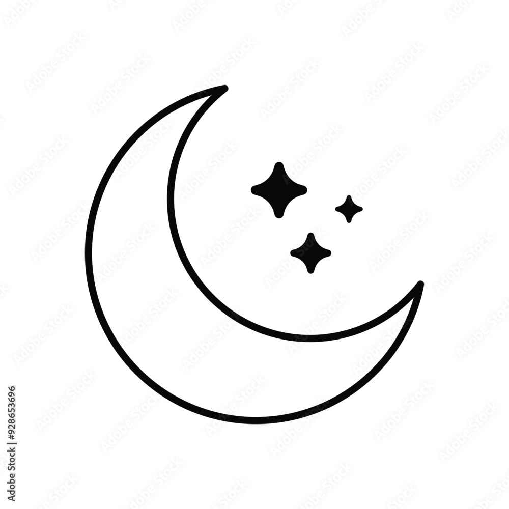 Half moon vector icon Half moon vector icon