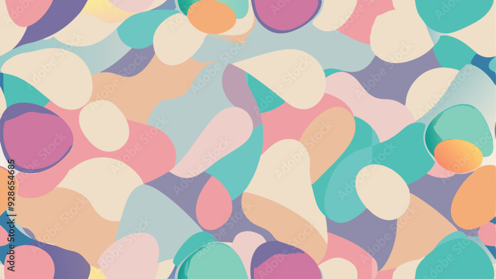 An abstract geometric vector background with overlapping shapes in pastel colors. The design should be seamless, with a soft gradient effect, suitable for website backgrounds, presentations, and print An abstract geometric vector background with overlapping shapes in pastel colors. The design should be seamless, with a soft gradient effect, suitable for website backgrounds, presentations, and print