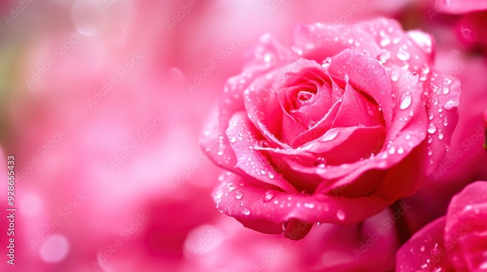 A beautiful pink rose adorned with dew drops, symbolizing love, freshness, and nature's elegance in a soft and vibrant setting. A beautiful pink rose adorned with dew drops, symbolizing love, freshness, and nature's elegance in a soft and vibrant setting.