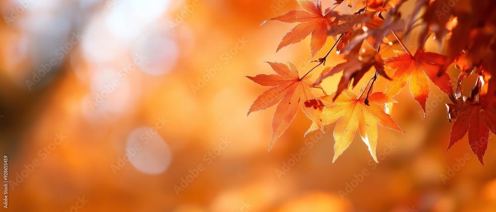 Vibrant orange leaves gently sway in the breeze, capturing the essence of autumn's beauty and tranquility in a soft focus. Vibrant orange leaves gently sway in the breeze, capturing the essence of autumn's beauty and tranquility in a soft focus.