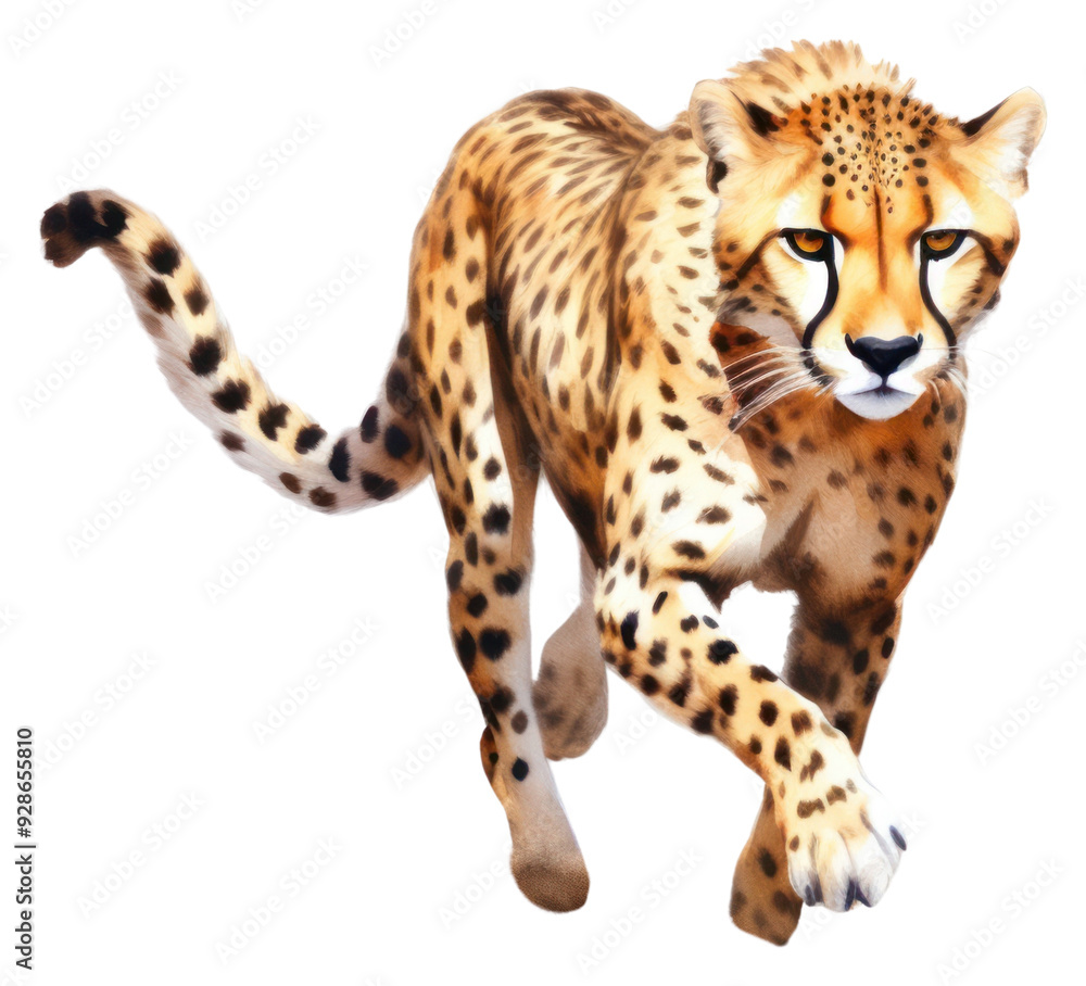 Naklejka premium PNG Cheetah wildlife animal mammal.