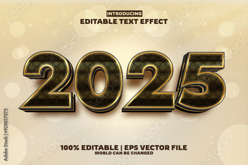 2025 new editable text effect in new modern trend style