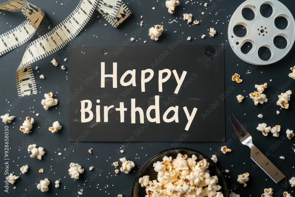 Movie Night Collage: A cinematic collage with photos of movie-themed