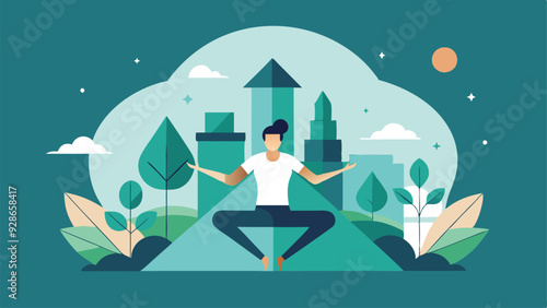 A set of vector illustrations featuring healthy lifestyle concepts, including yoga, meditation, balanced diet, and exercise. The designs should be clean and modern, with a soft color palette of greens