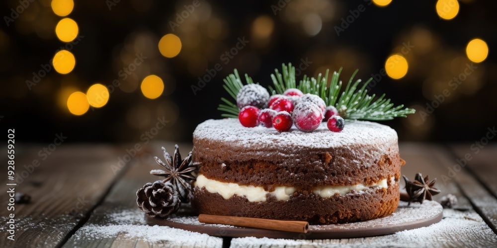 Delicious Chocolate Christmas Cake Delicious Chocolate Christmas Cake