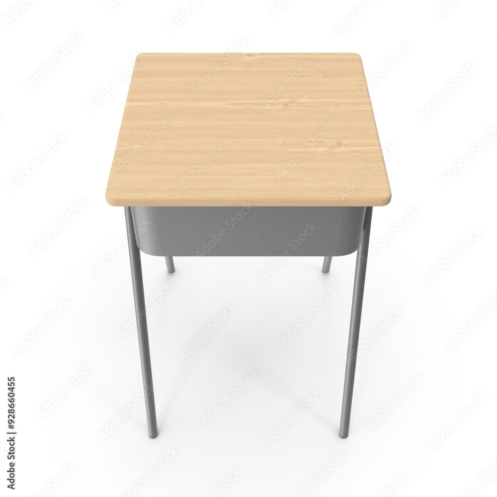 School table and chair 3d