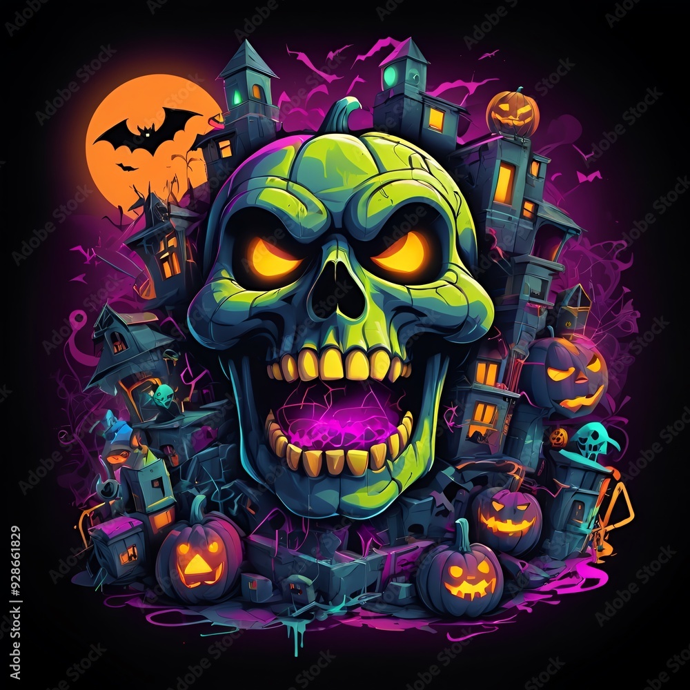 Halloween Skull Illustration Halloween Skull Illustration