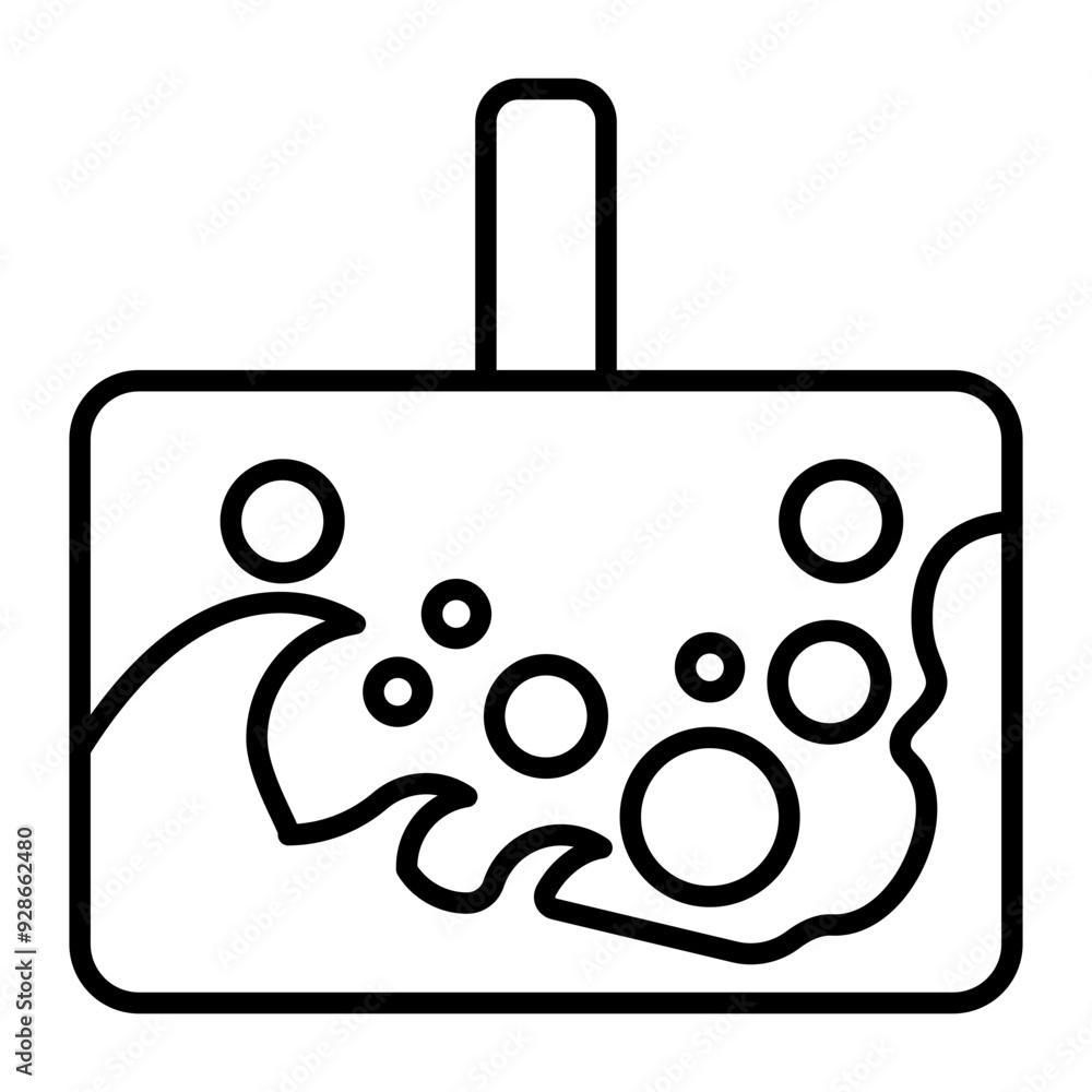 Fototapeta premium Tsunami Warning line icon