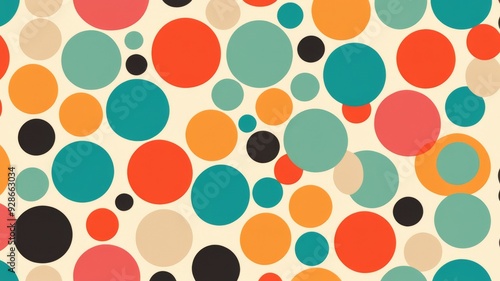 Background with circles of different sizes, abstract fun retro wallpaper background for a partya