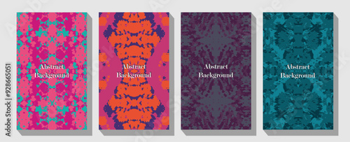 set of cards with patterns