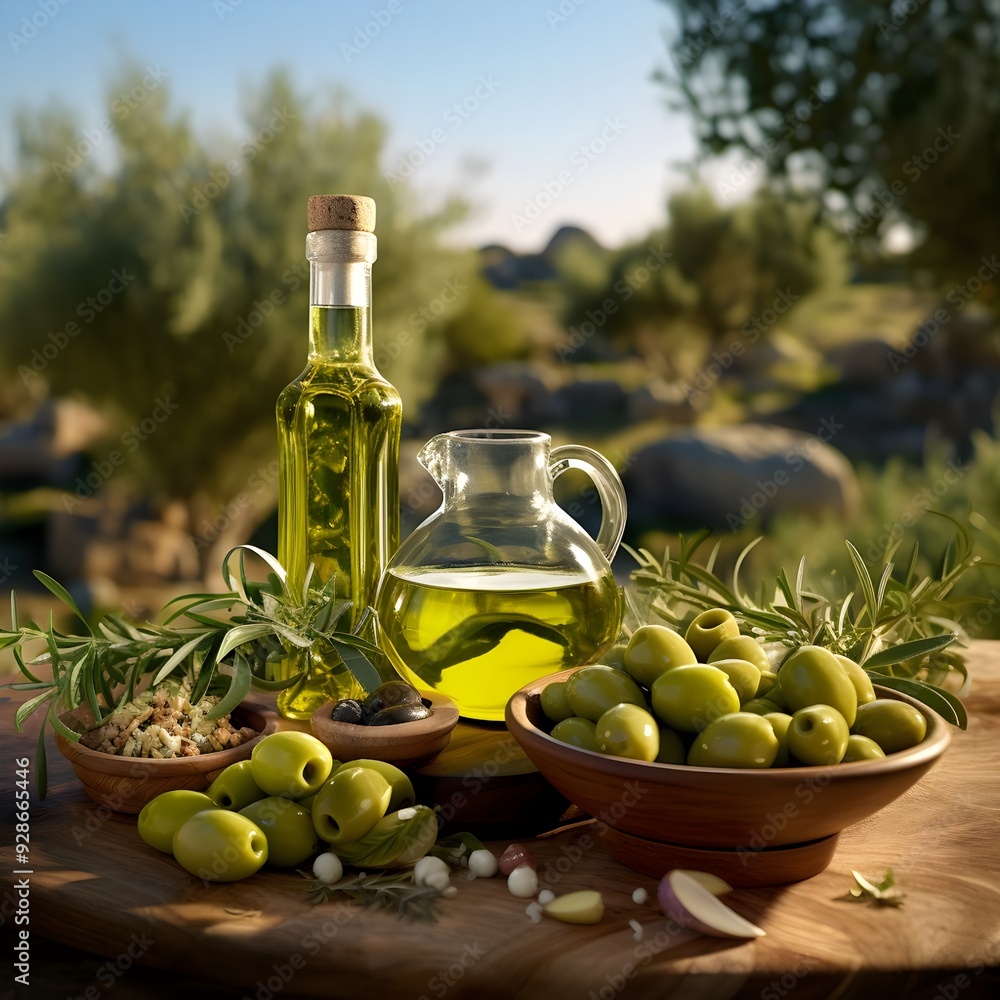 OLIVES AND OIL IN A COUNTRYSIDE 2 OLIVES AND OIL IN A COUNTRYSIDE 2