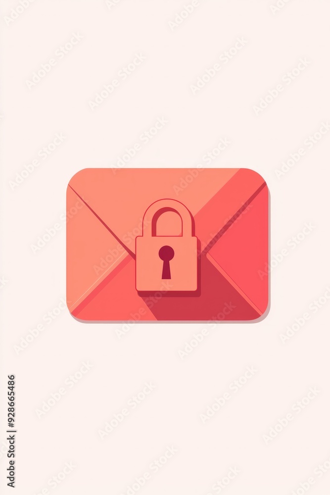 An encrypted email icon in a modern, flat design, showing an envelope with a detailed lock symbol overlaid, emphasizing the security of digital correspondence An encrypted email icon in a modern, flat design, showing an envelope with a detailed lock symbol overlaid, emphasizing the security of digital correspondence